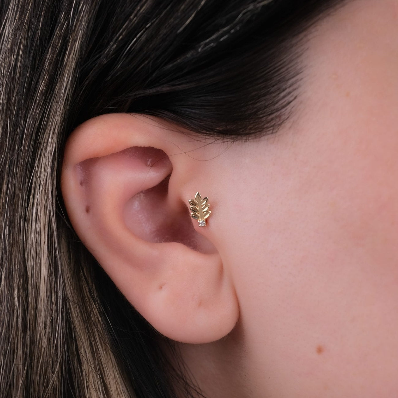 Başak Piercing - 14 Ayar Altın Pırlanta