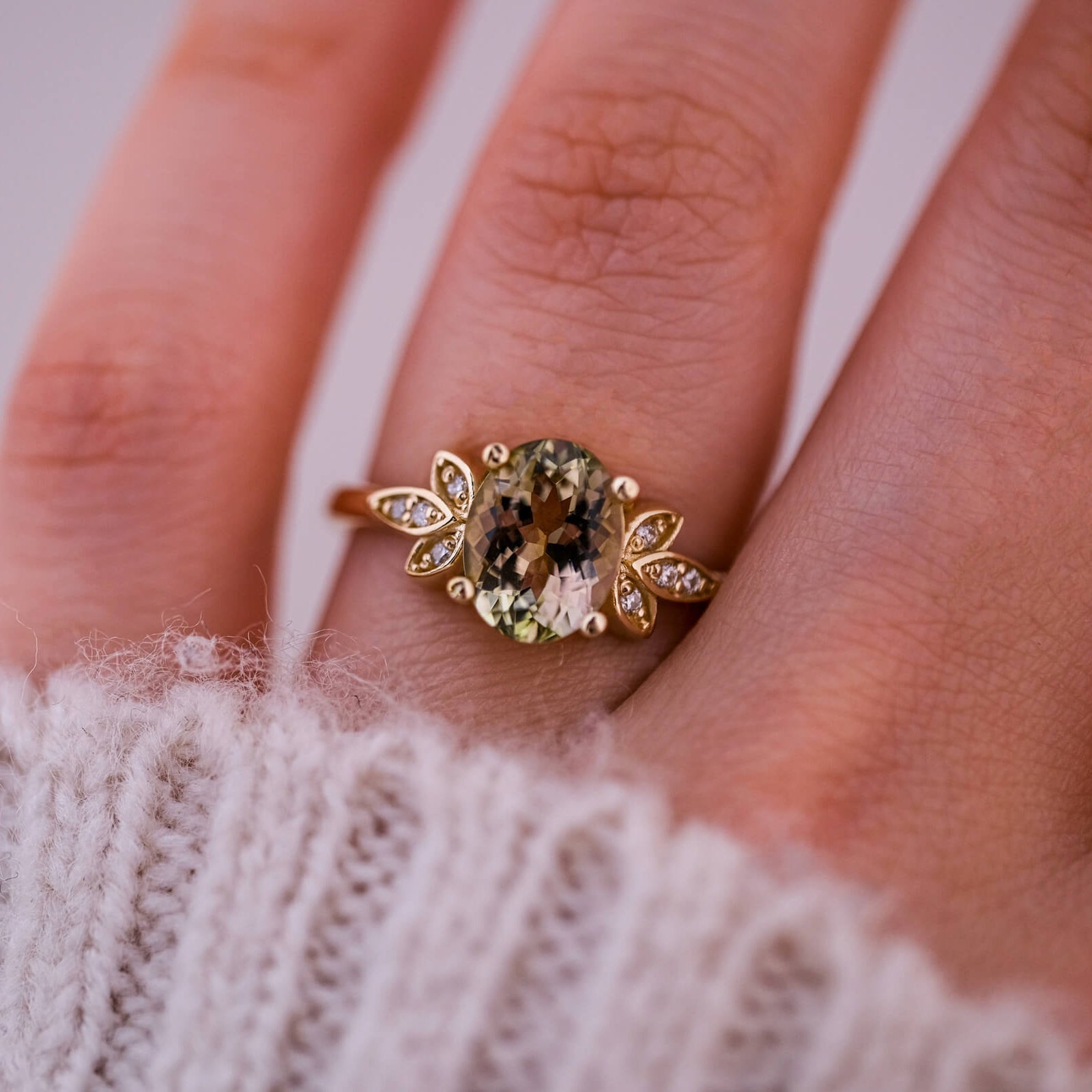 Vilya | Eşsiz Turmalin ve Pırlantalı Yüzük (Sadece 1 adet üretildi)