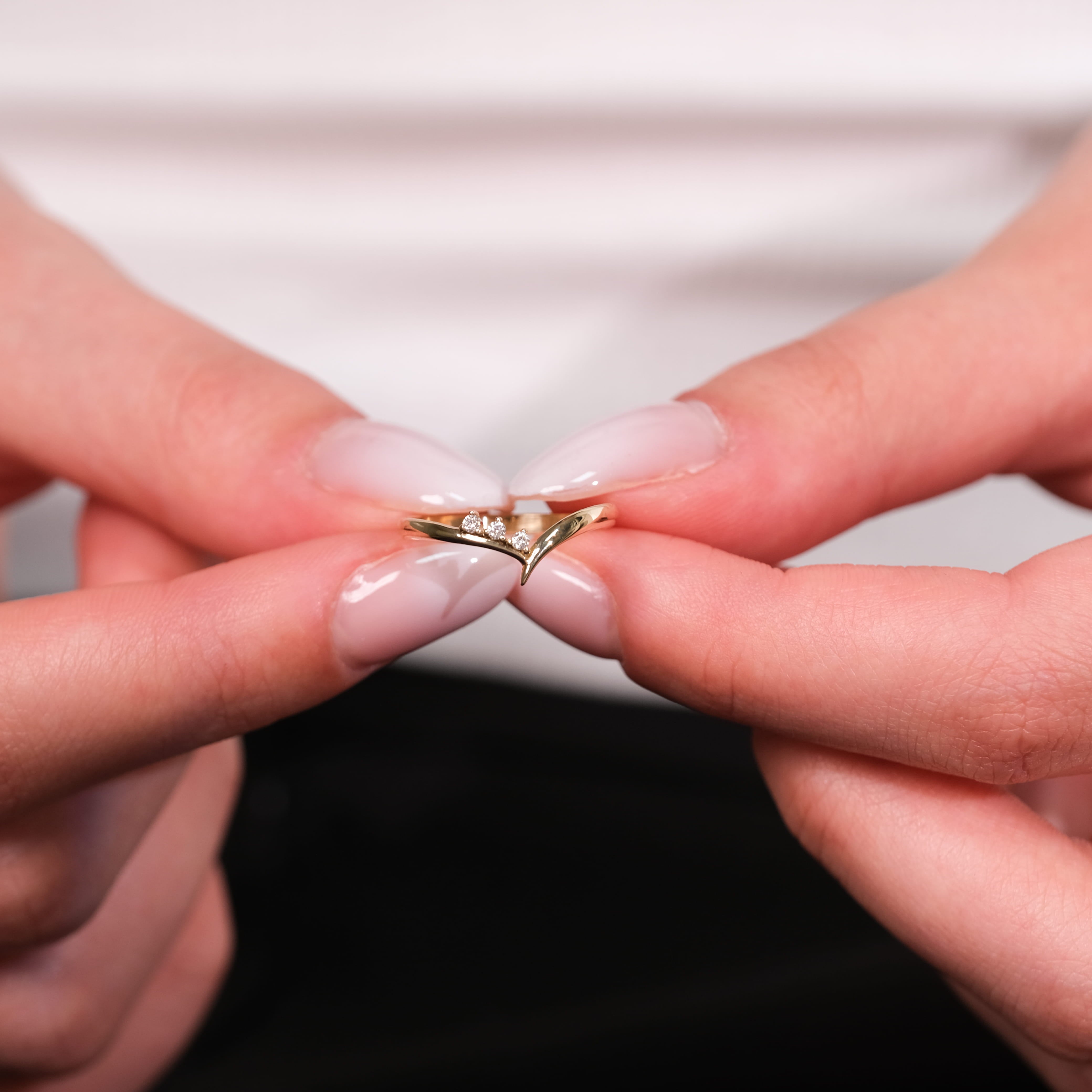 Lina - 14 Ayar Pırlantalı Altın Yüzük