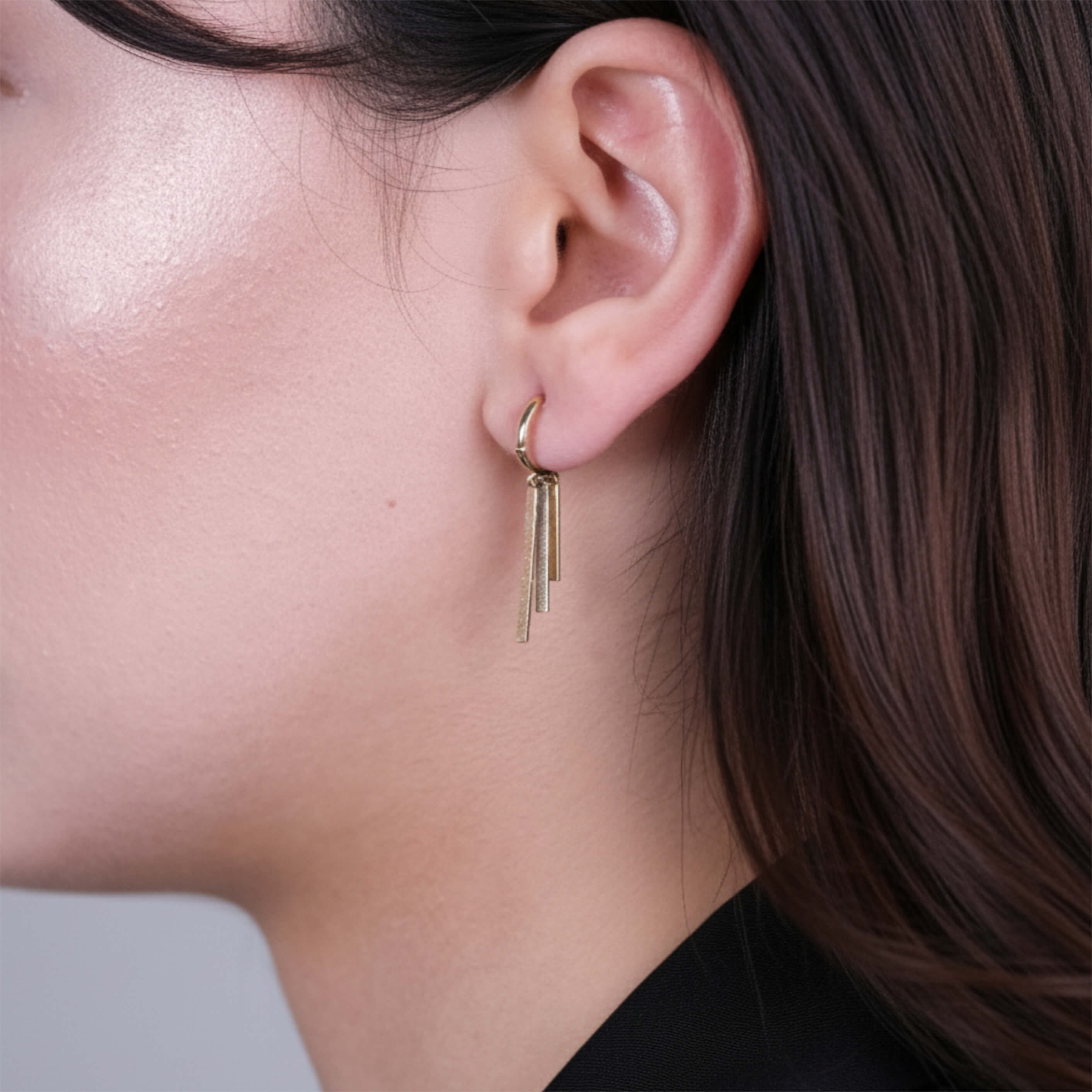 Sallantılı 14 Ayar Halka Küpe