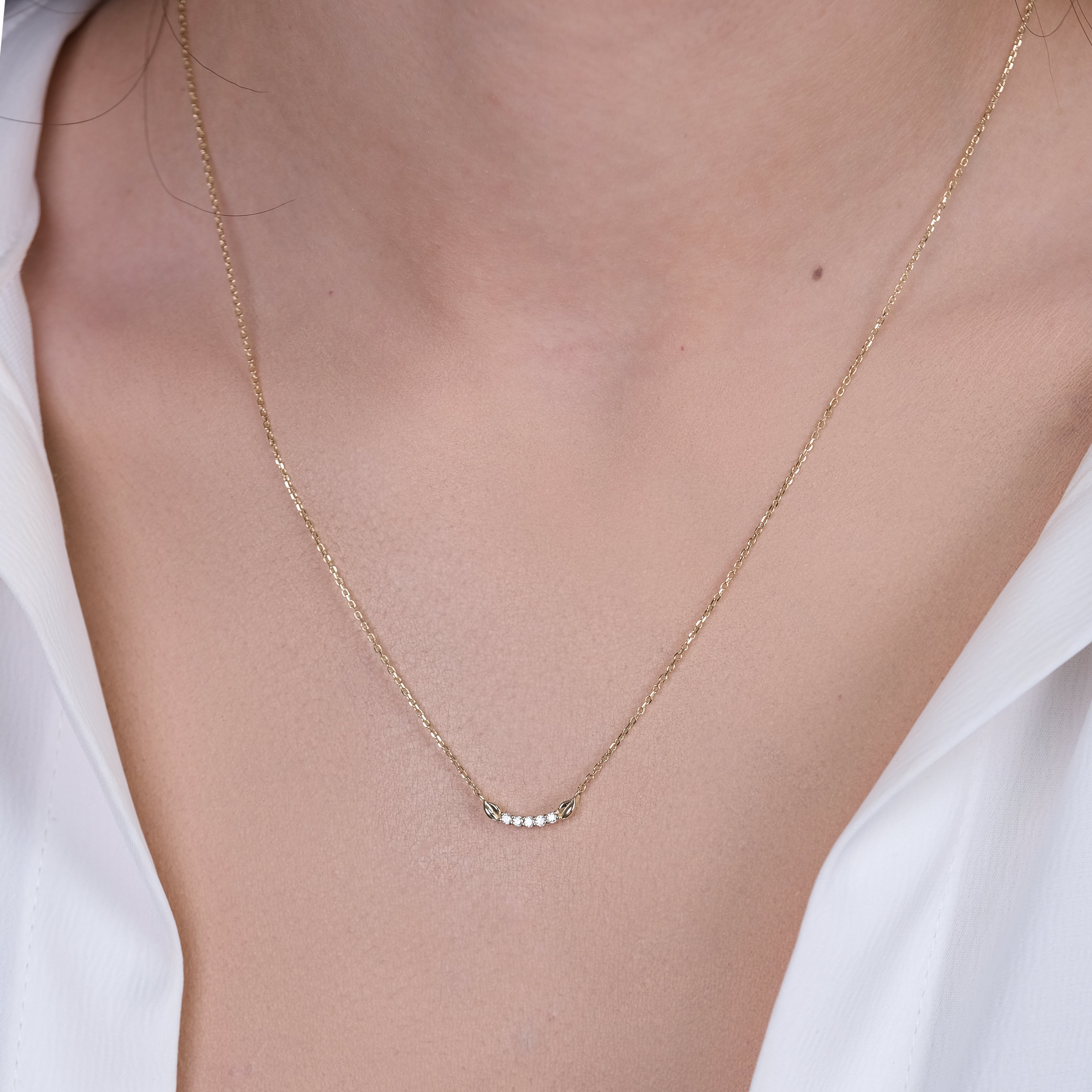 Livia Arc - 14 Ayar Pırlantalı Kolye