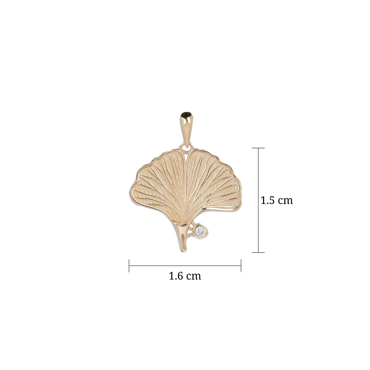 Ginkgo Yaprağı Kolye Ucu