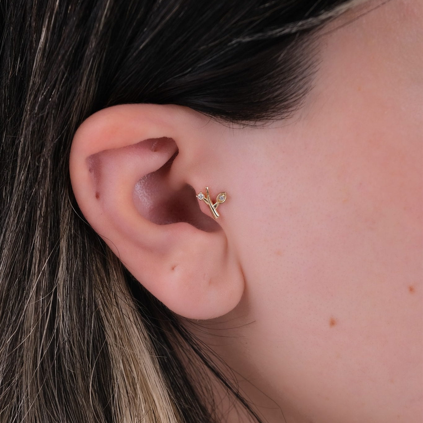 Filiz Piercing - 14 Ayar Altın Pırlanta