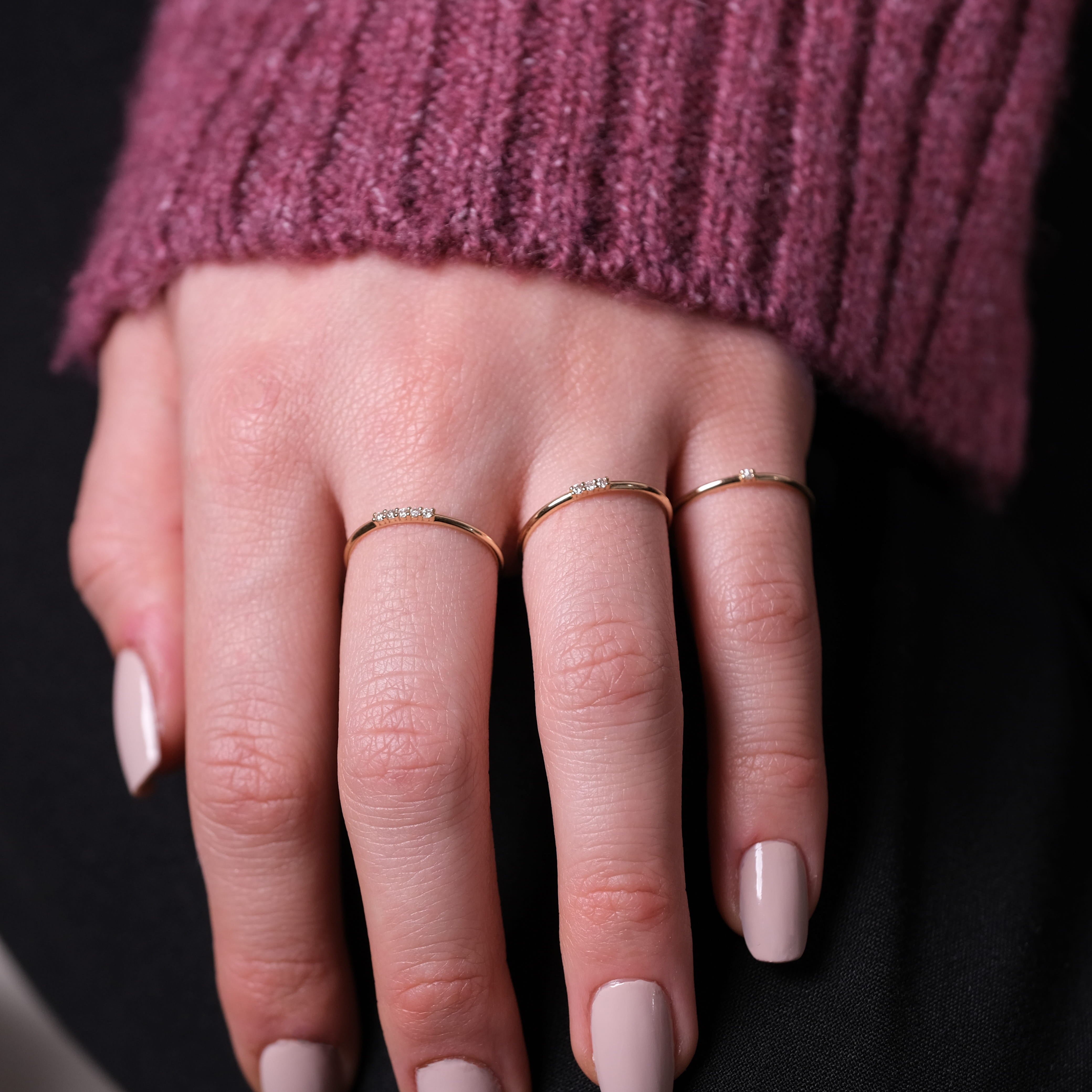 Minimal Tektaş Pırlanta Yüzük – 14 Ayar Altın