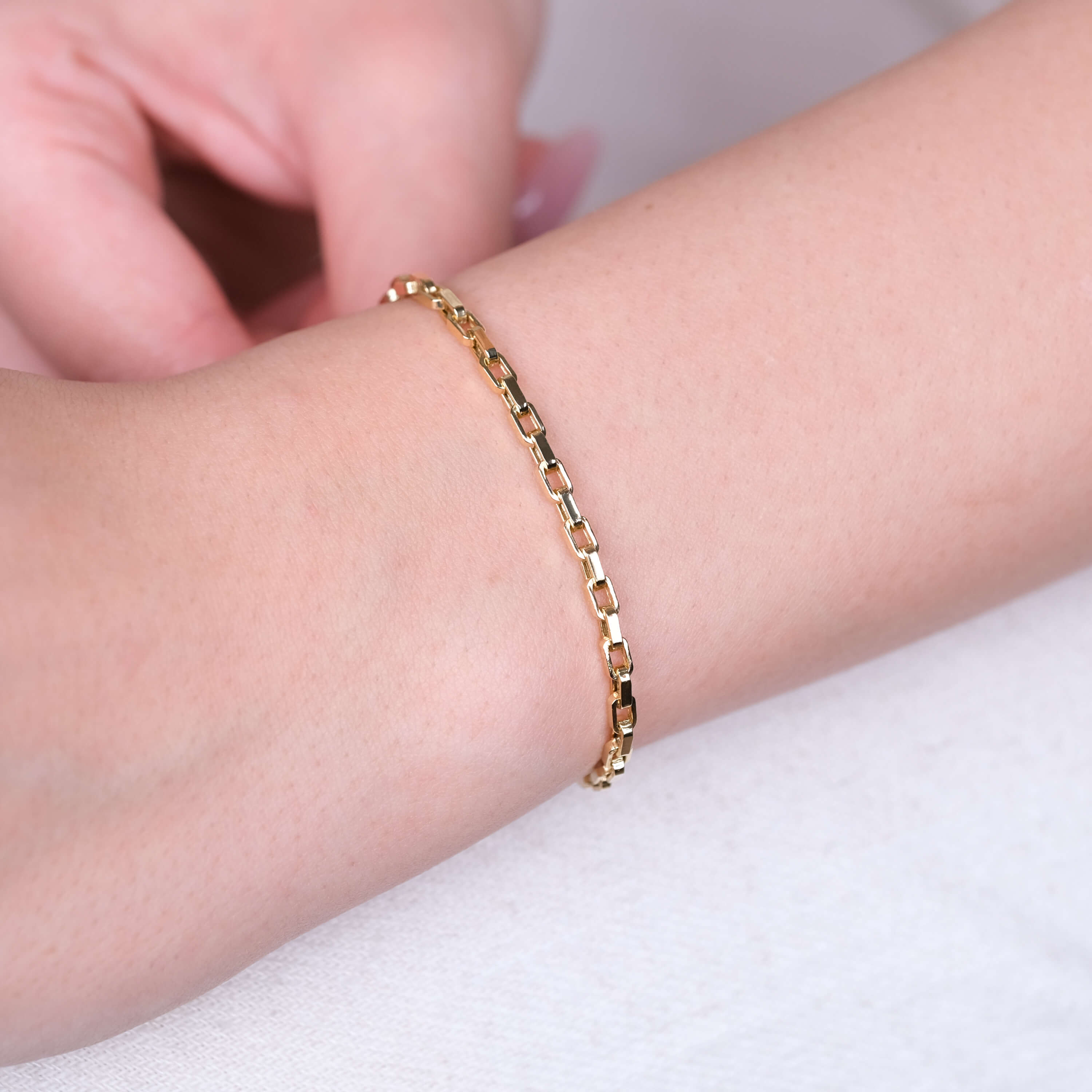 İnce Ataç Model 14 Ayar Altın Bileklik