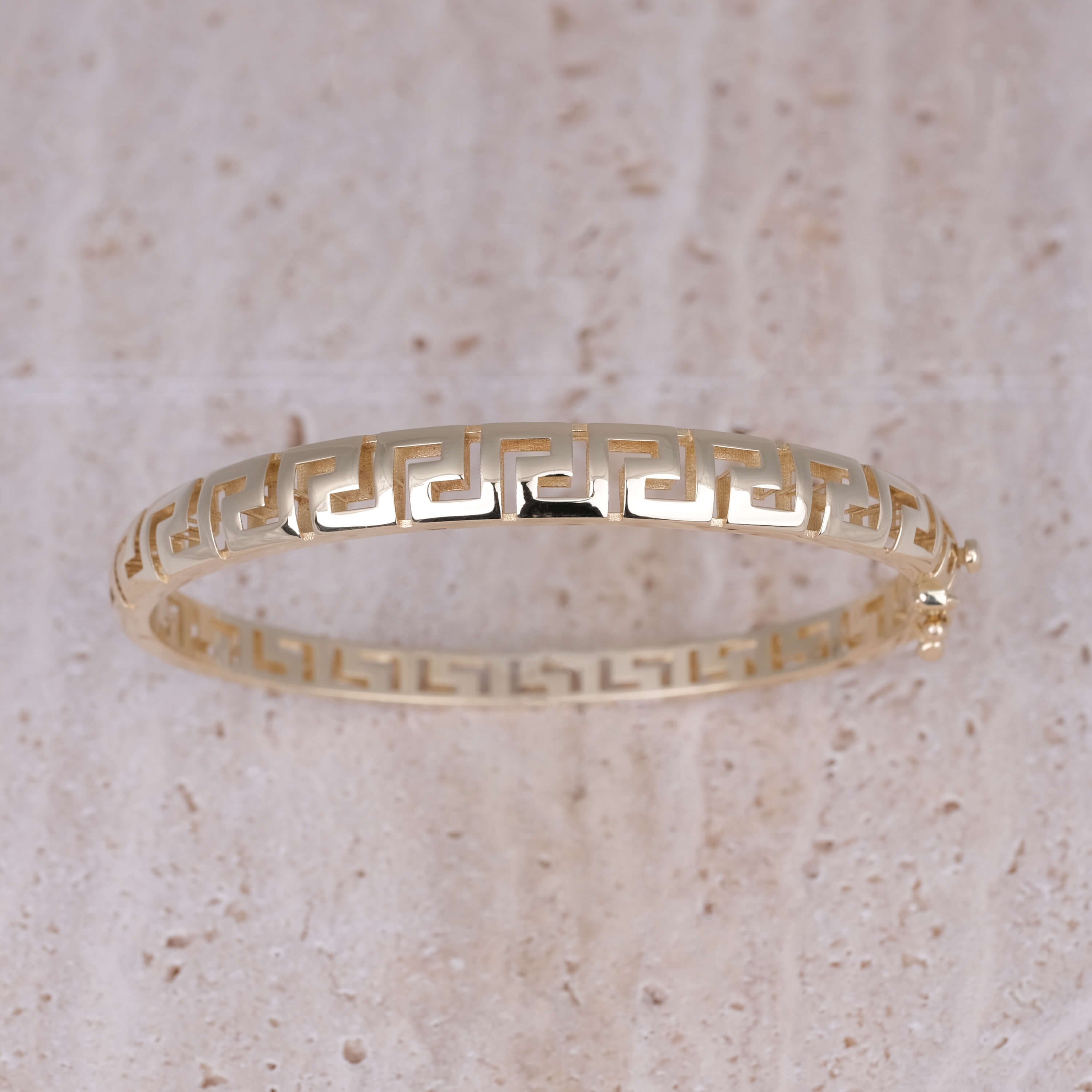 Yunan Desenli 14 Ayar Altın Kelepçe