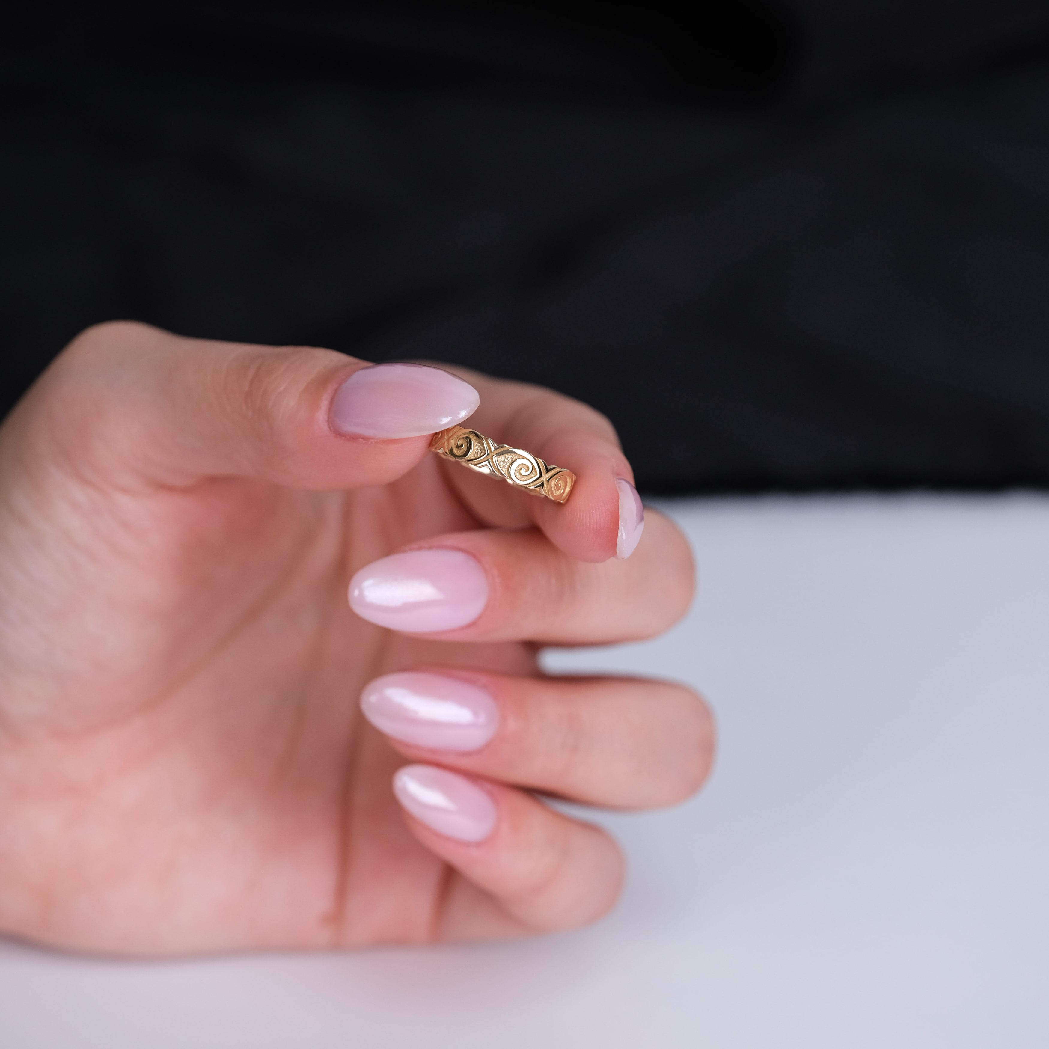 Liroa Motif Line - Tasarım Alyans | 14 Ayar Altın