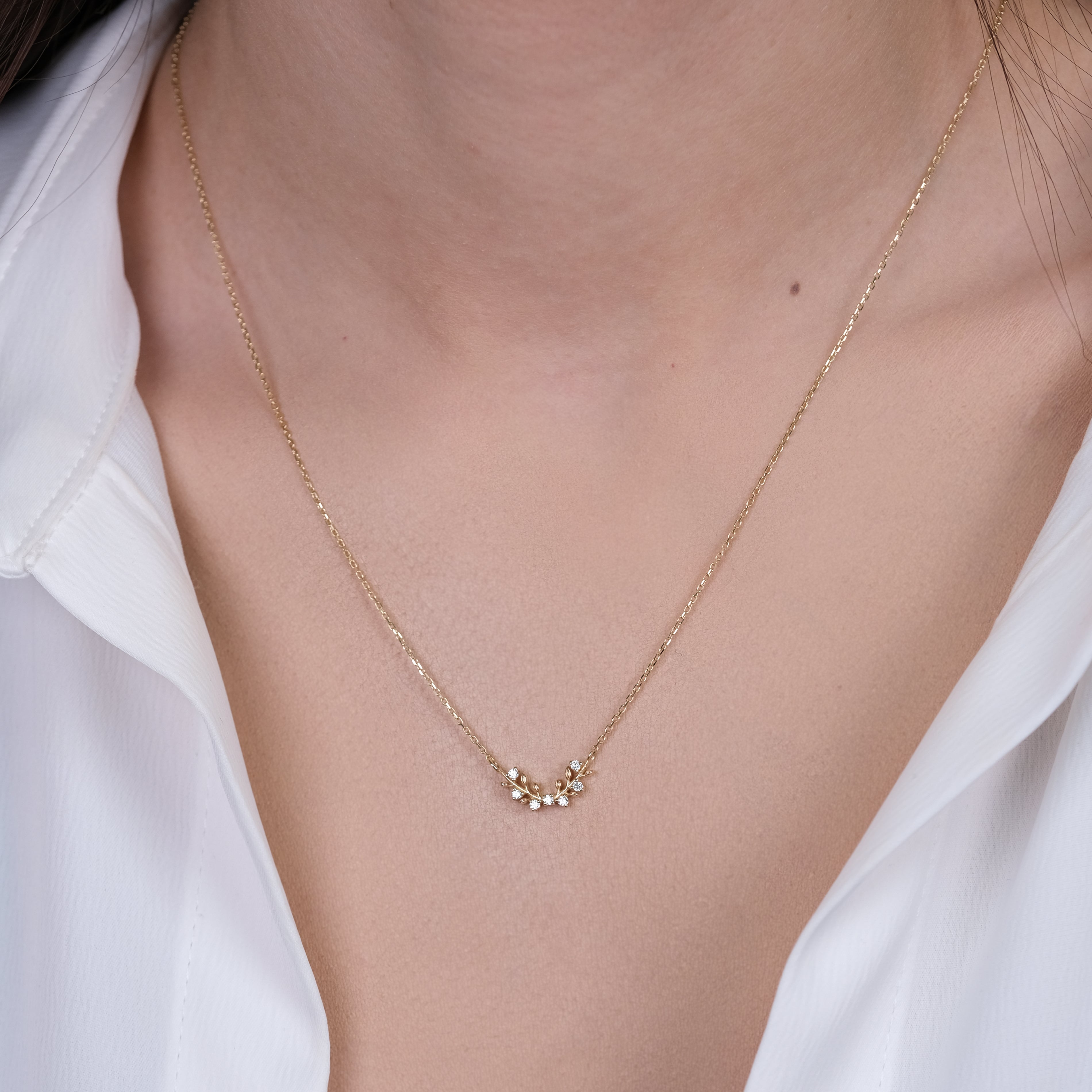 Livia Bloom - 14 Ayar Pırlantalı Kolye